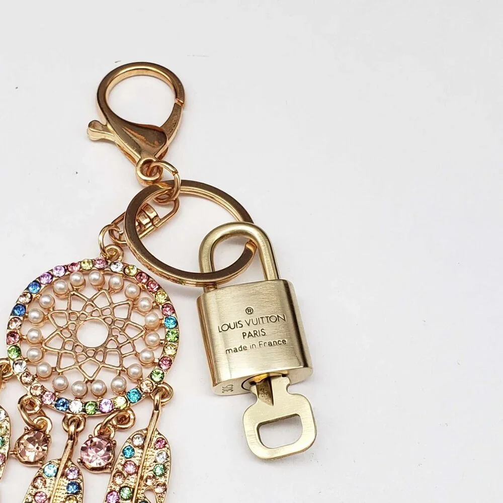 Louis Vuitton Gold Padlock Key 🔒 Authentic LV Charm + Unbranded Keychain
